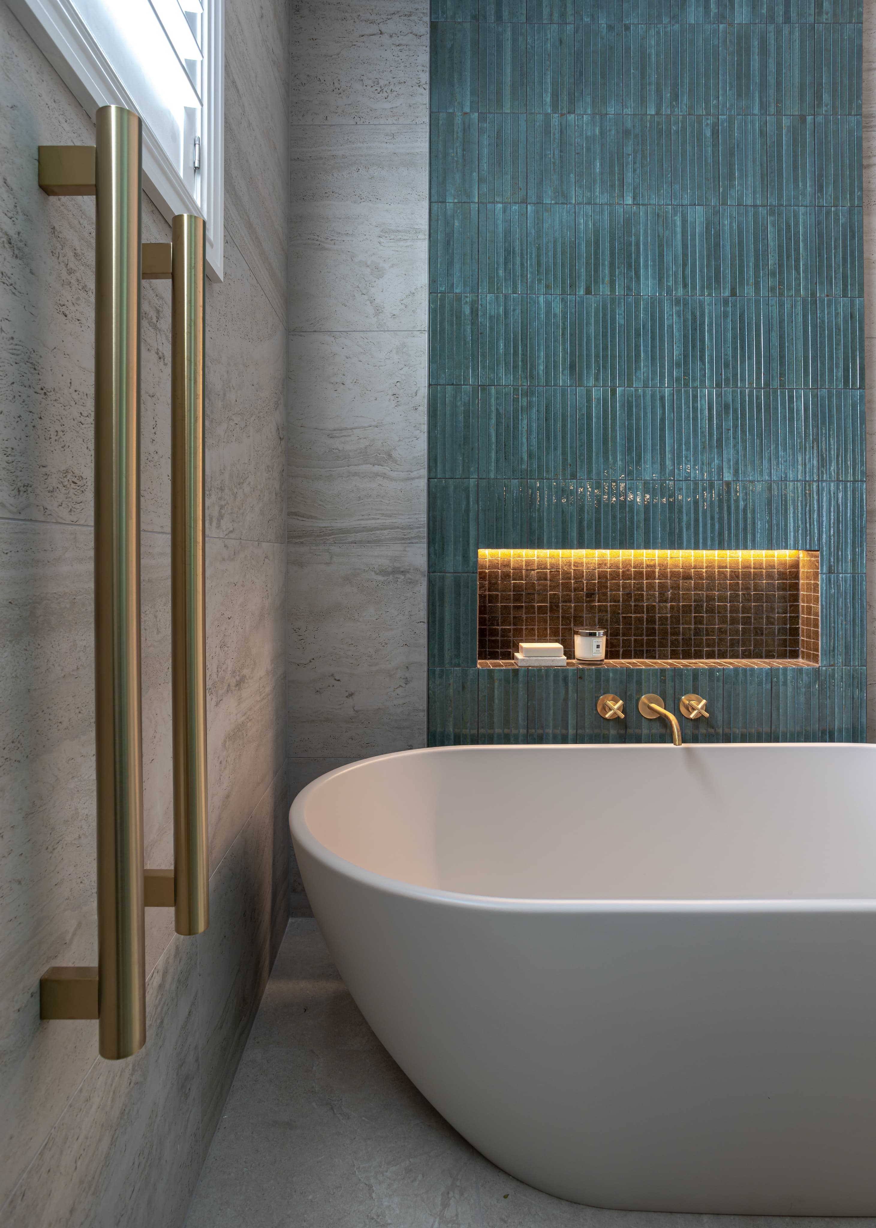 Custom bathroom cabinetry detail