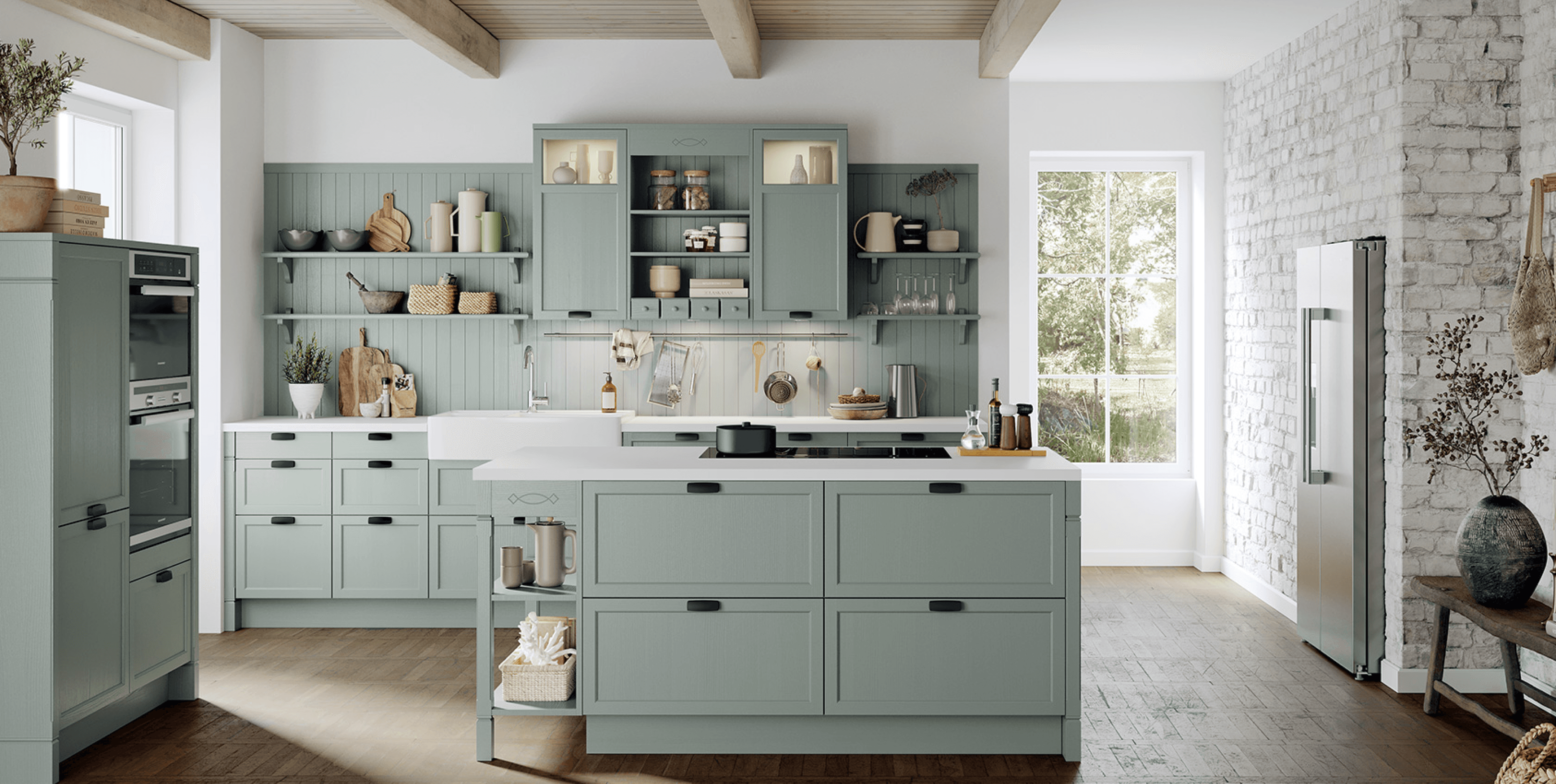 Modern country kitchen with refined detailing, soft finishes and everyday practicality.