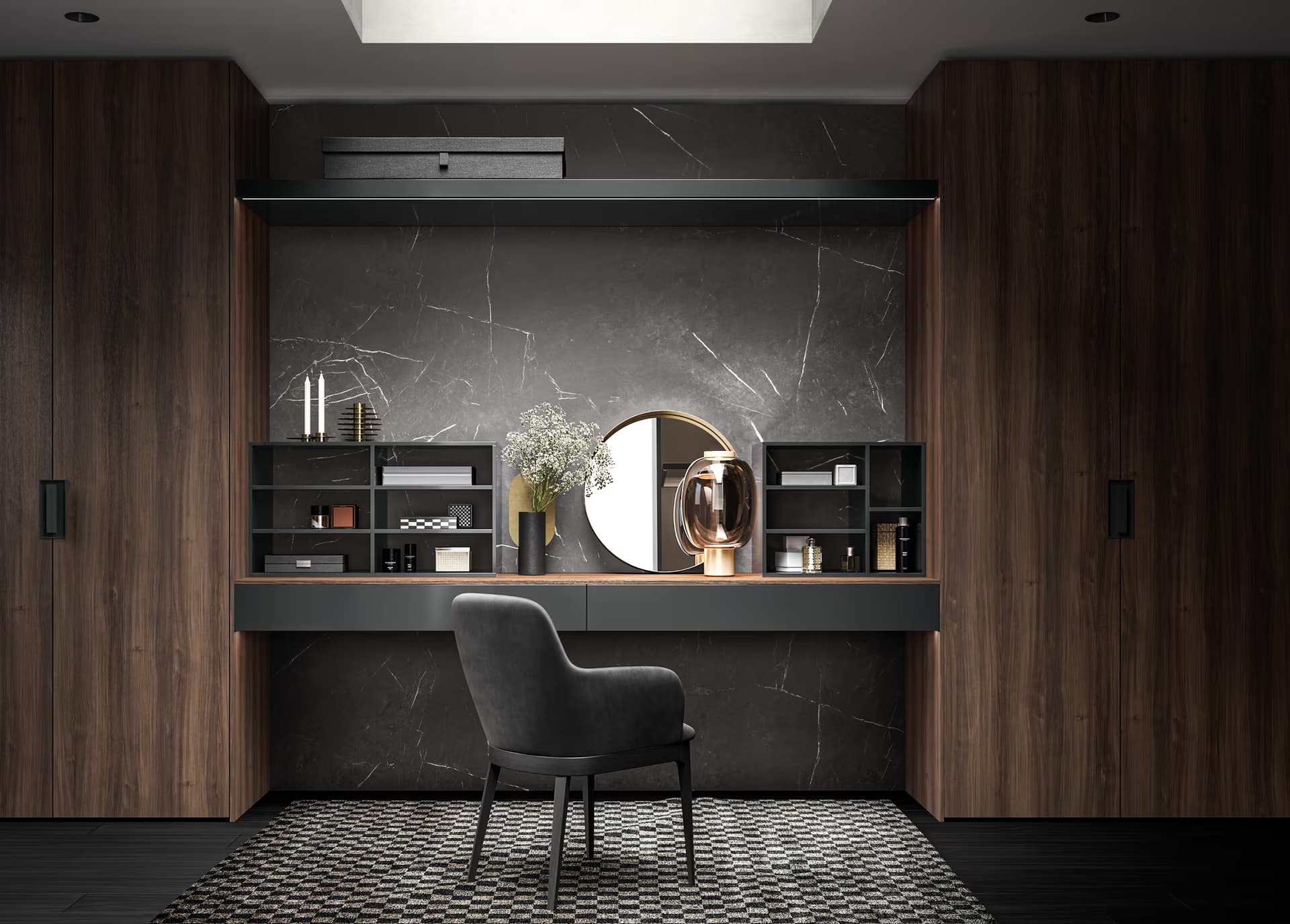 Vanity desk showcase