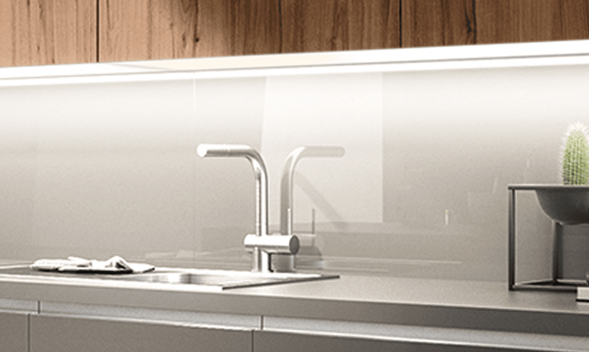 Completed kitchen with installation team final checks