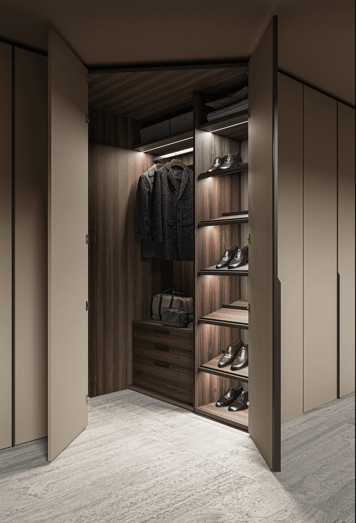 Built-in wardrobe detail