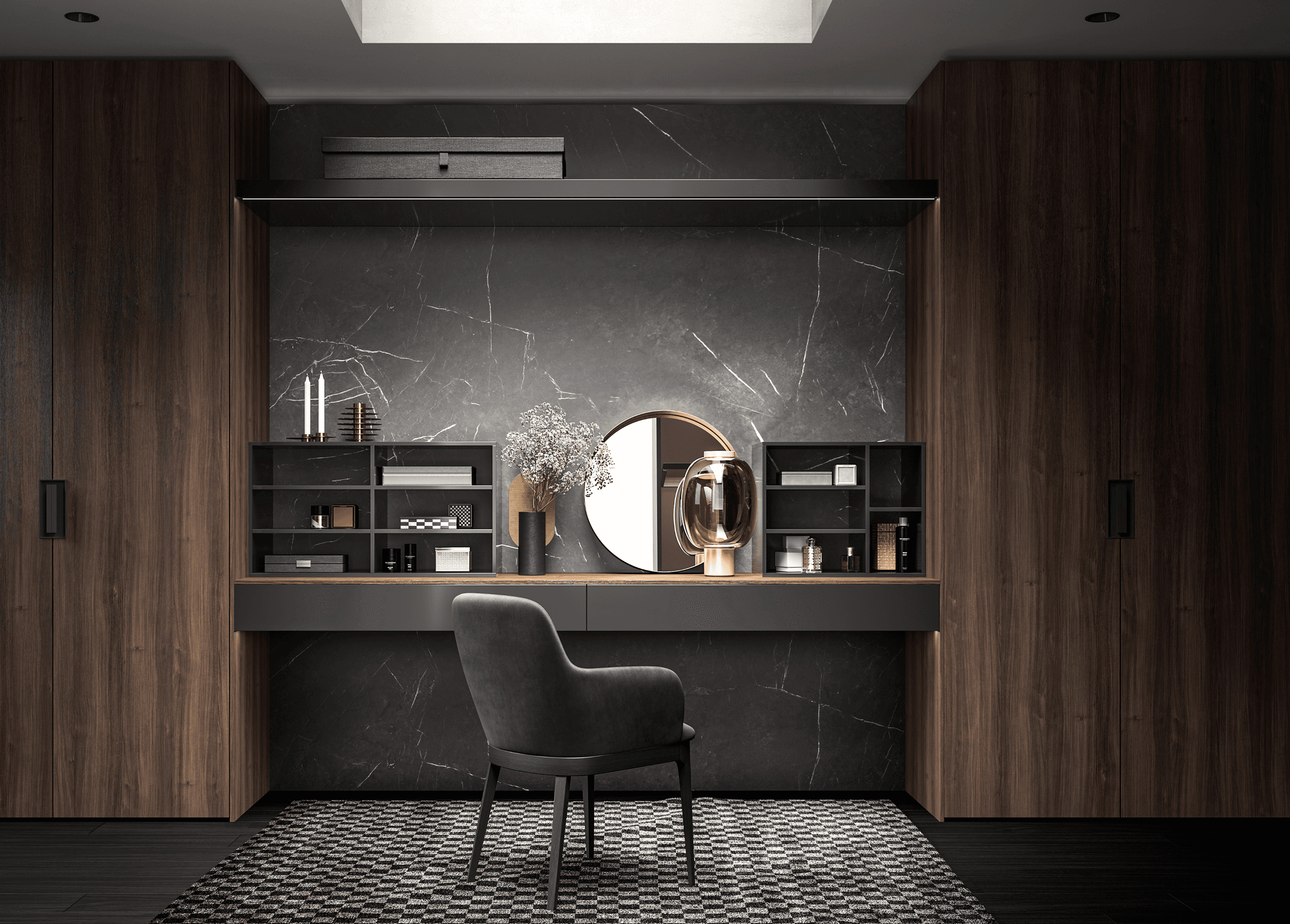 Vanity desk showcase