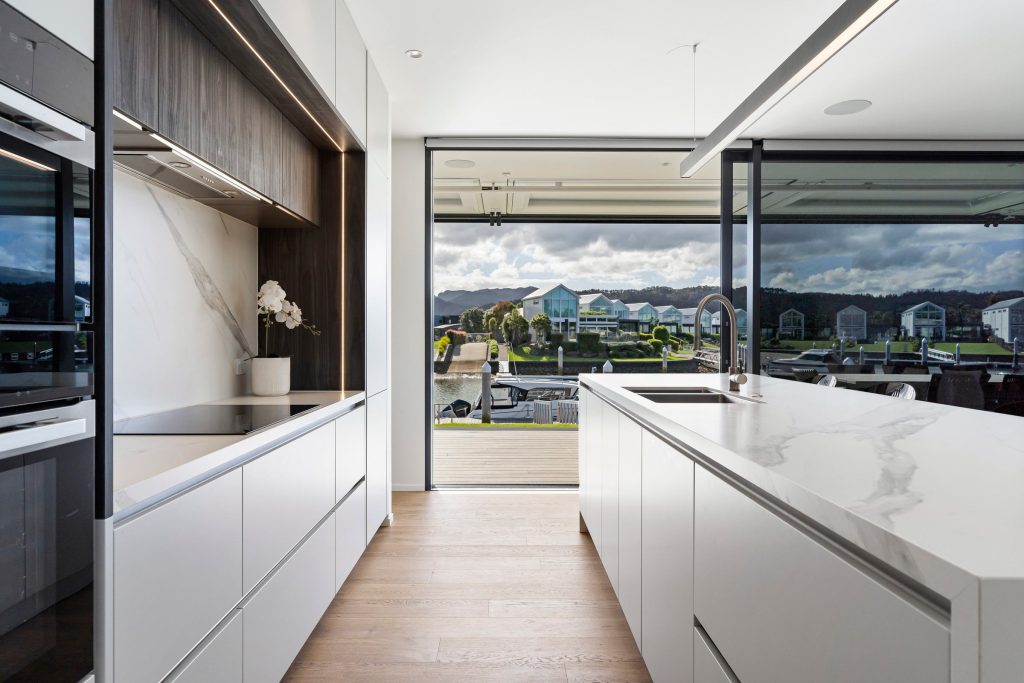 Newly built kitchen highlighting minimalism as a kitchen design trend in 2023